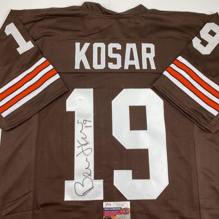 Autographed/Signed BERNIE KOSAR Cleveland Brown Jersey JSA COA Auto