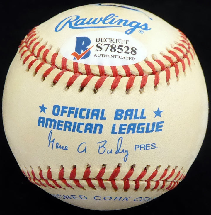 Bill Voiselle Signed Official AL Baseball New York Giants Beckett BAS #S78528