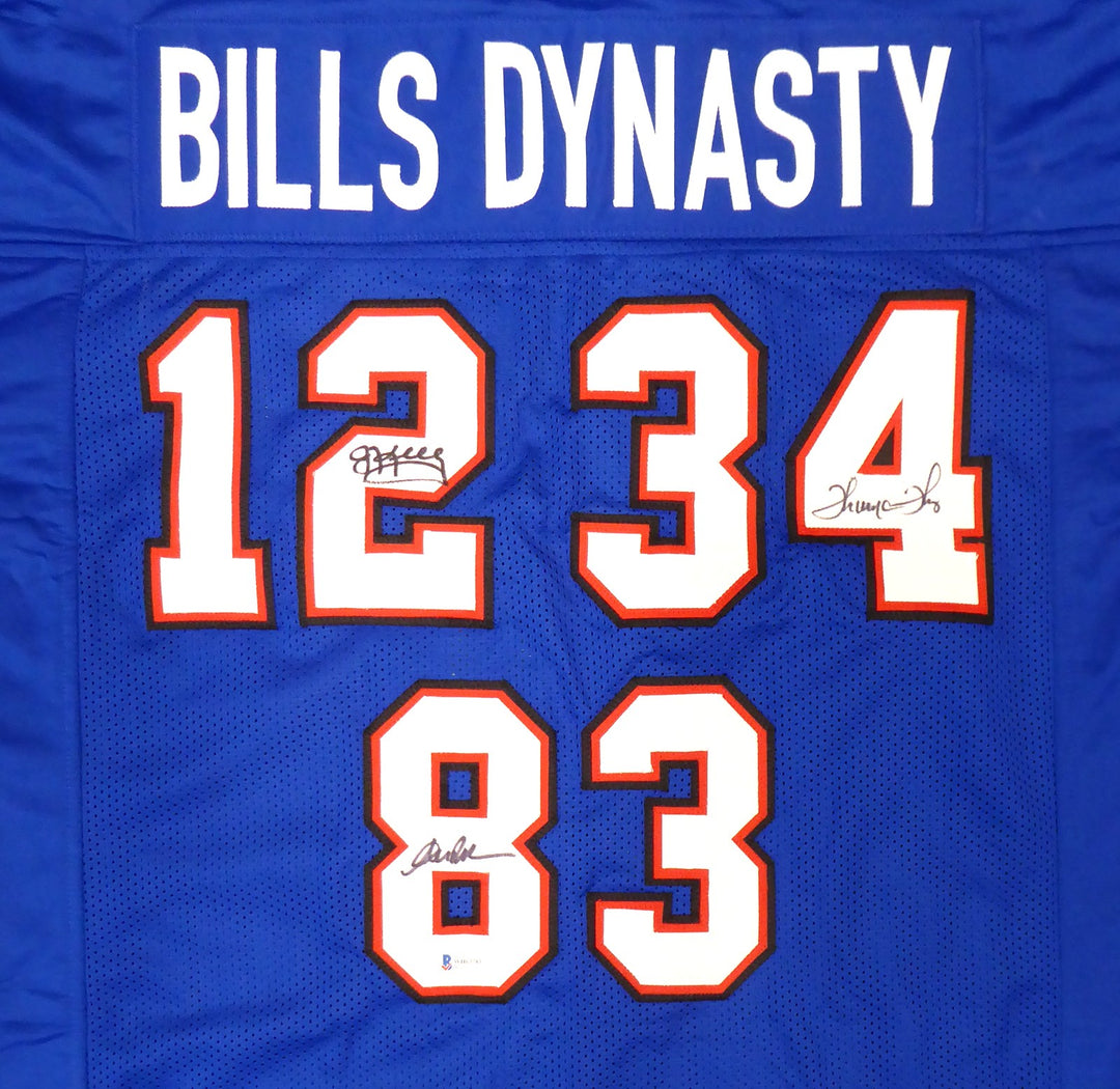 Bills Greats Auto Jersey 3 Sigs Jim Kelly, Thurman Thomas & Andre Reed Beckett