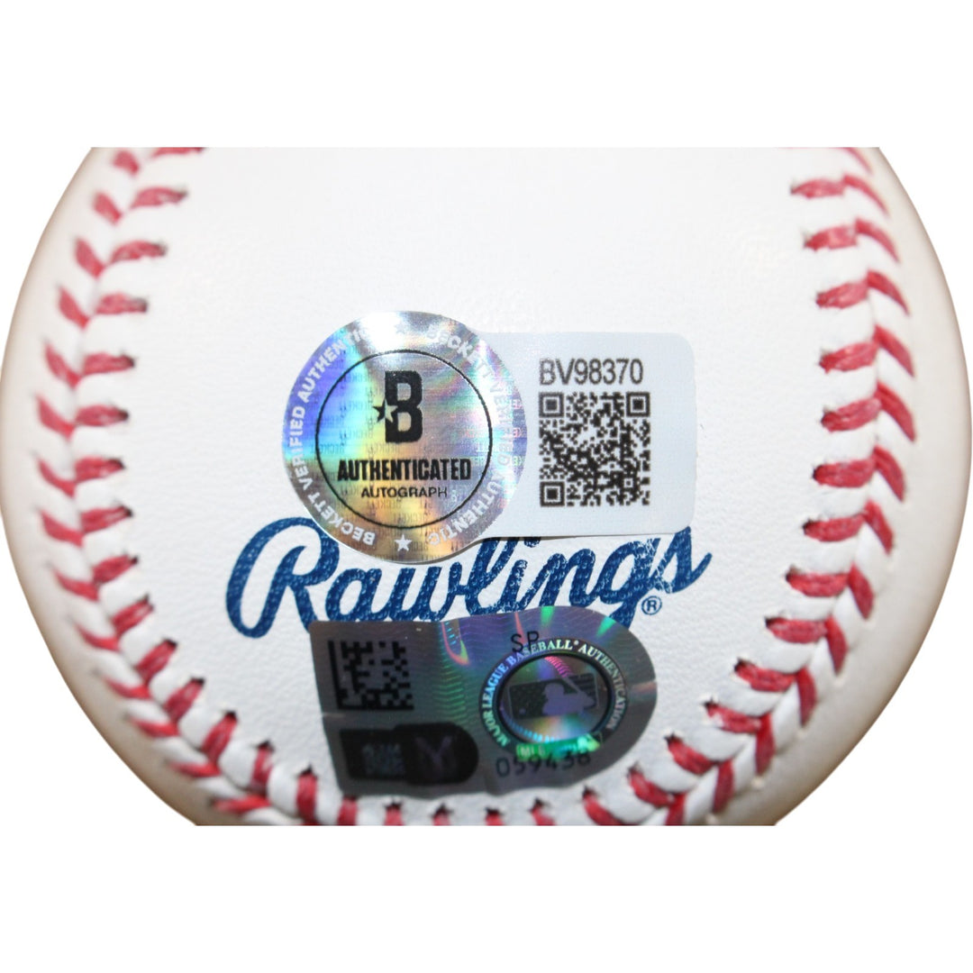 Kyle Tucker Autographed/Signed Los Angeles Dodgers OML Baseball Beckett 56297