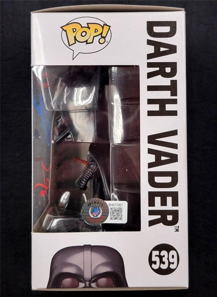 Hayden Christensen & Tom O'Connell signed Darth Vader Funko Pop! autograph ~ BAS