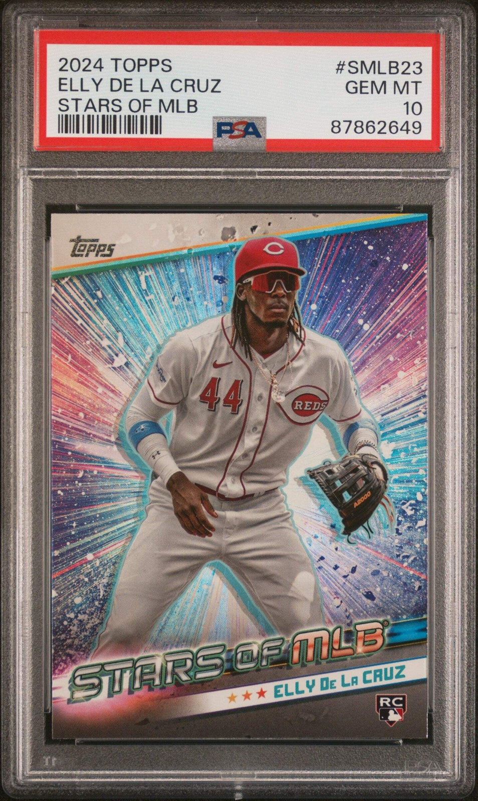 Graded 2024 Topps Elly De La Cruz #SMLB23 Stars of MLB RC Baseball Card PSA 10
