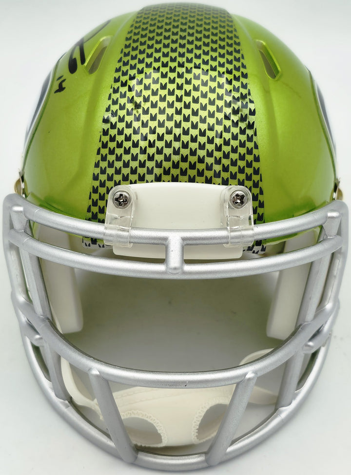 Sam Darnold Signed Seahawks Flash Green Speed Mini Helmet Beckett Witness