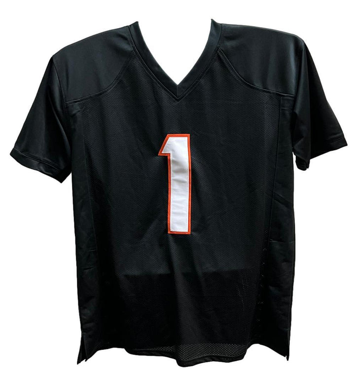 Ja'Marr Chase Autographed/Signed Black Pro Style Jersey BAS 38210