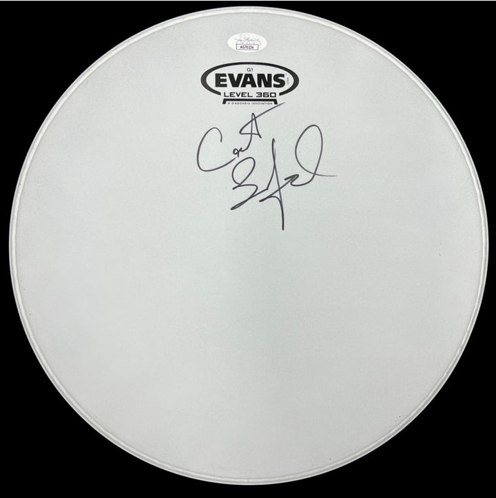 CARTER BEAUFORD SIGNED 12" INCH DRUMHEAD DRUM HEAD DAVE MATTHEWS BAND DMB JSA