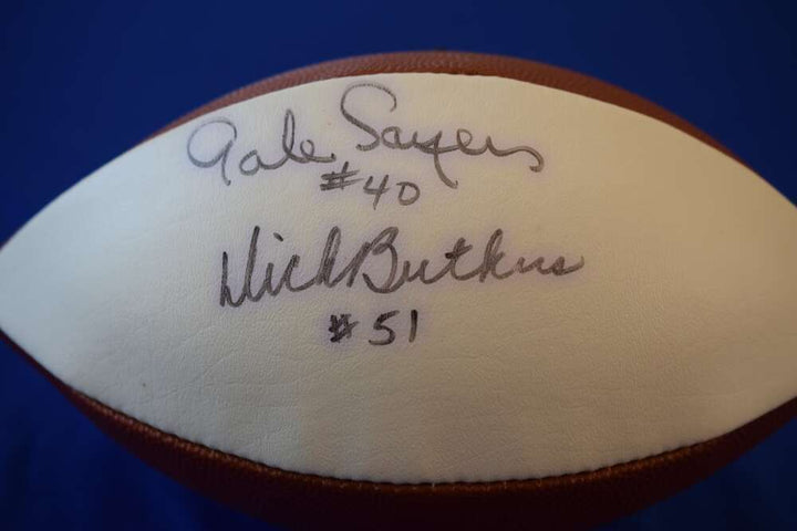 Gale Sayers Dick Butkus JSA Coa Autograph Super Bowl XXVIII Signed Football