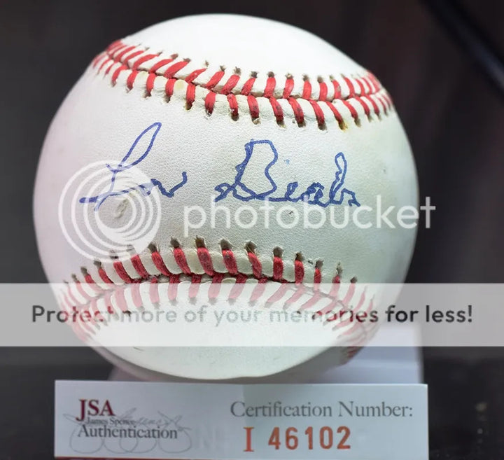 Lou Dials Signed Jsa Authentic National League Baseball Autograph