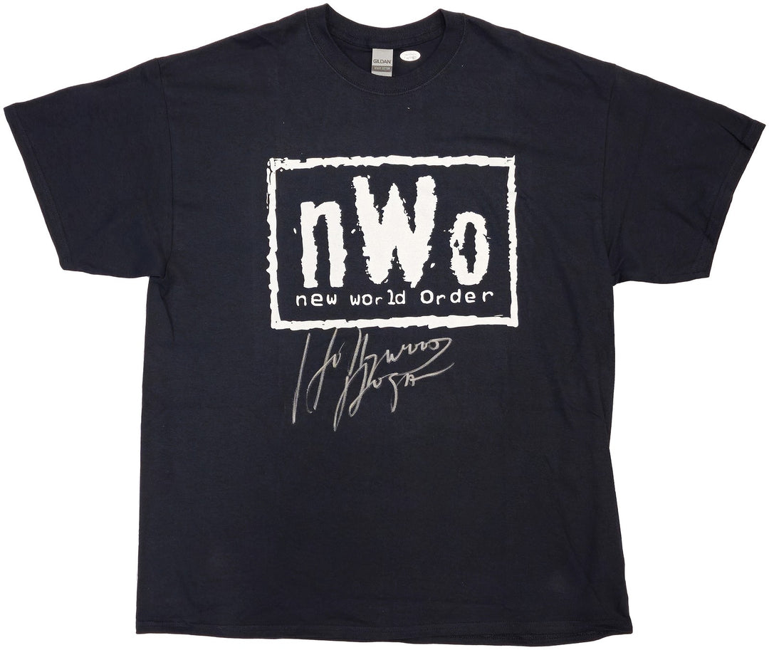 Hulk Hogan Signed Black WWE NWO T-Shirt "Hollywood" JSA Jersey
