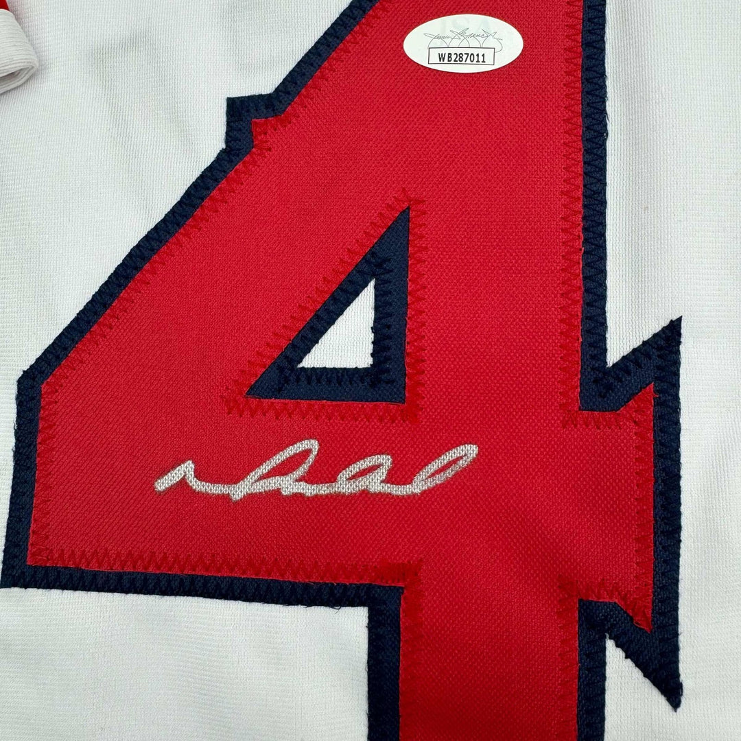 Framed Signed Mike Napoli 35x39 Los Angeles Anaheim Jersey JSA COA