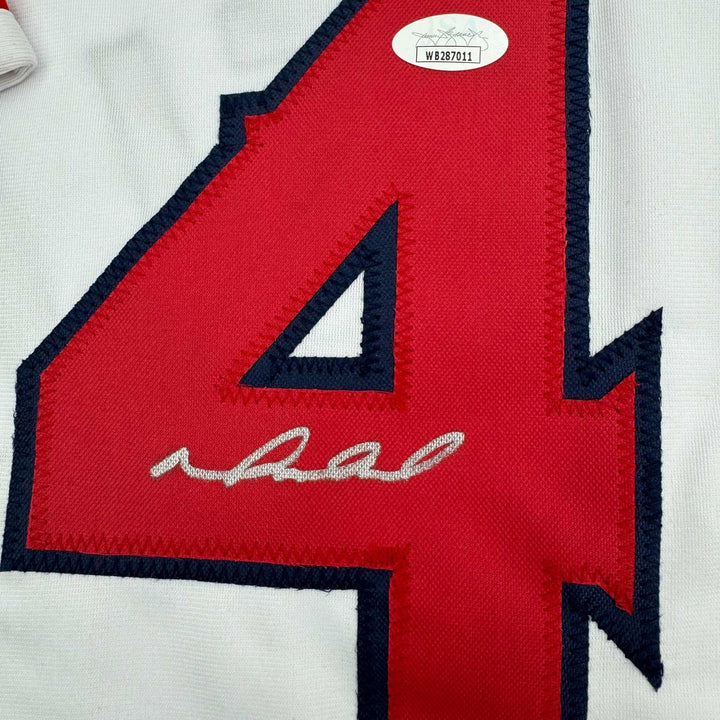 Framed Signed Mike Napoli 35x39 Los Angeles Anaheim Jersey JSA COA