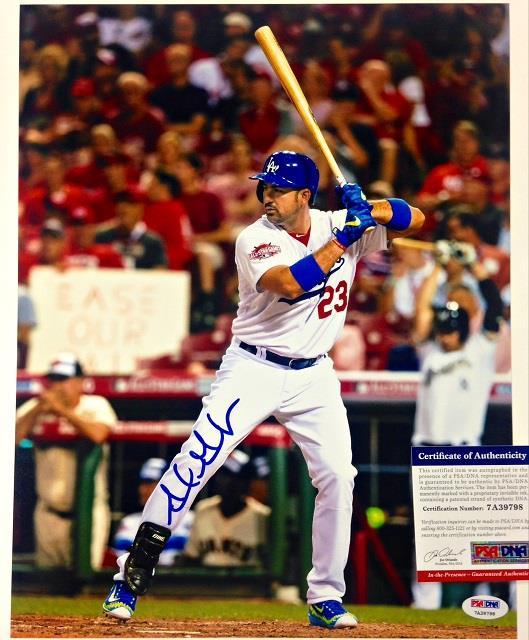 ADRIAN GONZALEZ Autograph DODGERS Signed 11x14 Photo PSA/DNA ITP Witness COA (d)