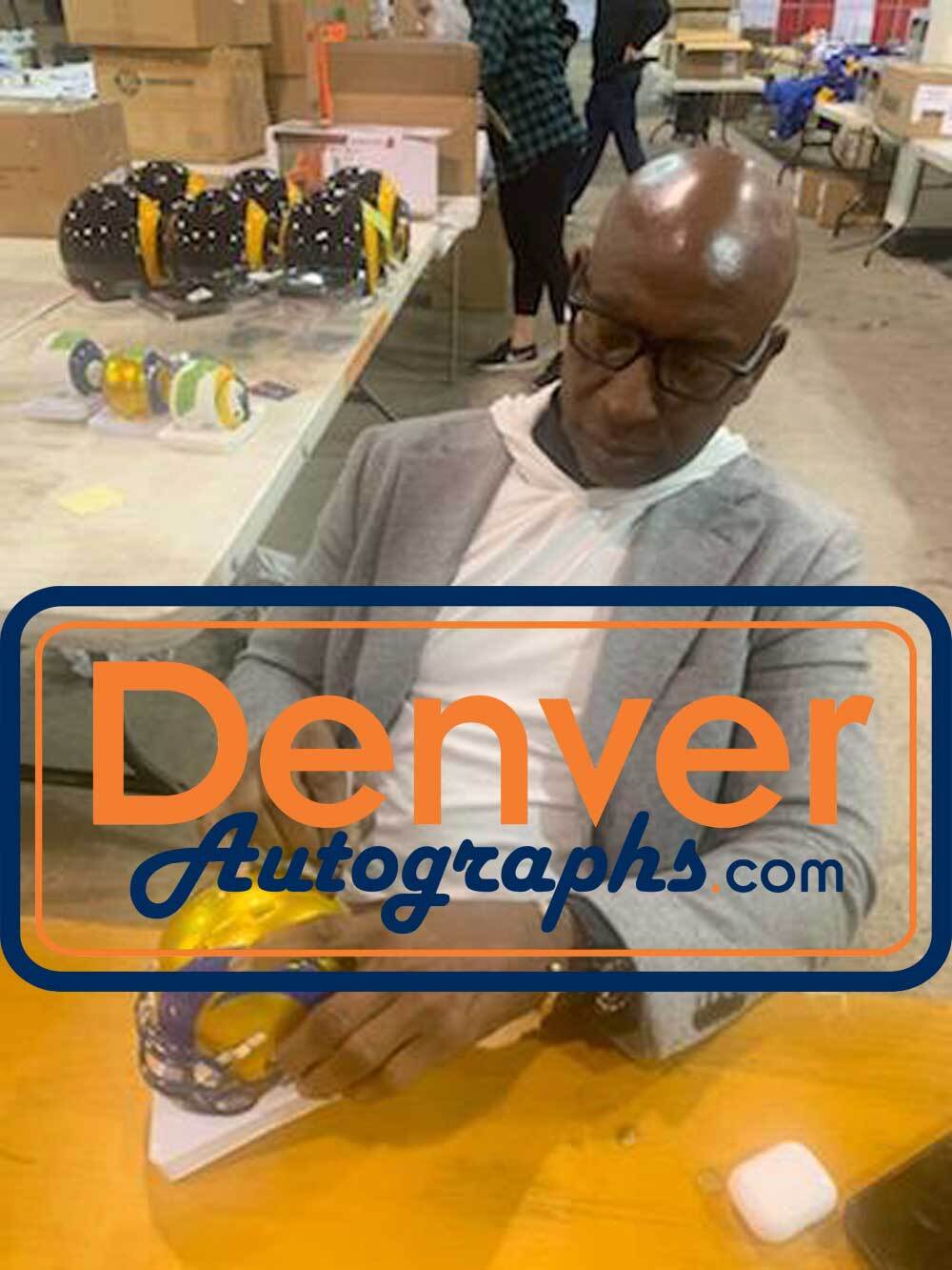 Eric Dickerson Signed Los Angeles Rams Flash Mini Helmet HOF Beckett 36235