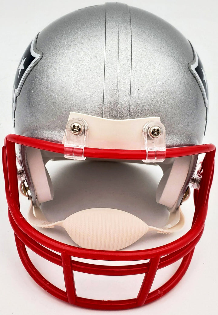 Rodney Harrison Signed New England Patriots Silver Mini Helmet Beckett