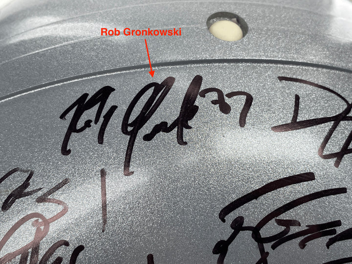 2015-16 New England Patriots Team Signed Helmet JSA COA Tom Brady Gronkowski +33