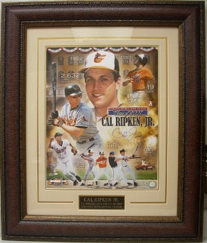 Cal Ripken, Jr. signed Baltimore Orioles 16x20 Custom Framed HOF 2007- IRONCLAD