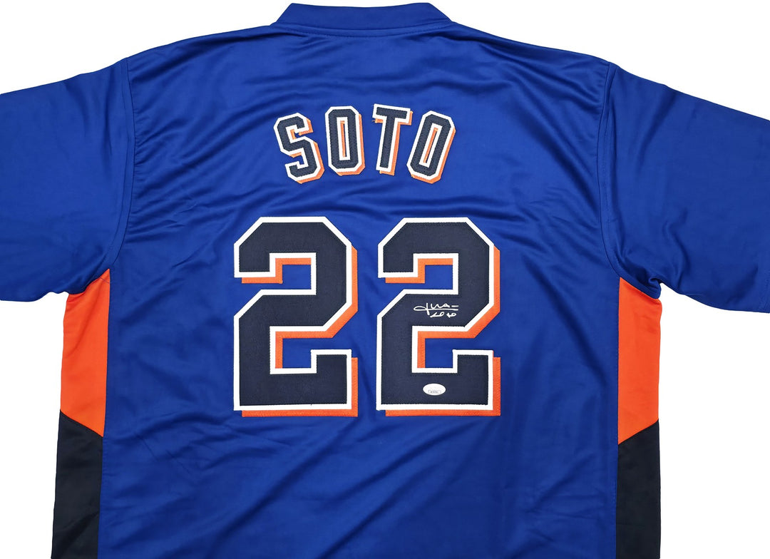 New York Mets Juan Soto Autographed Signed Blue Jersey JSA