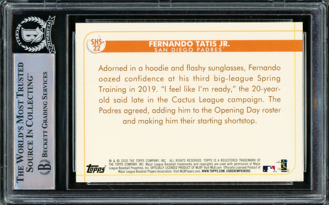 Fernando Tatis Jr Auto 2020 Topps Opening Day Spring Has Sprung Card SHS-22