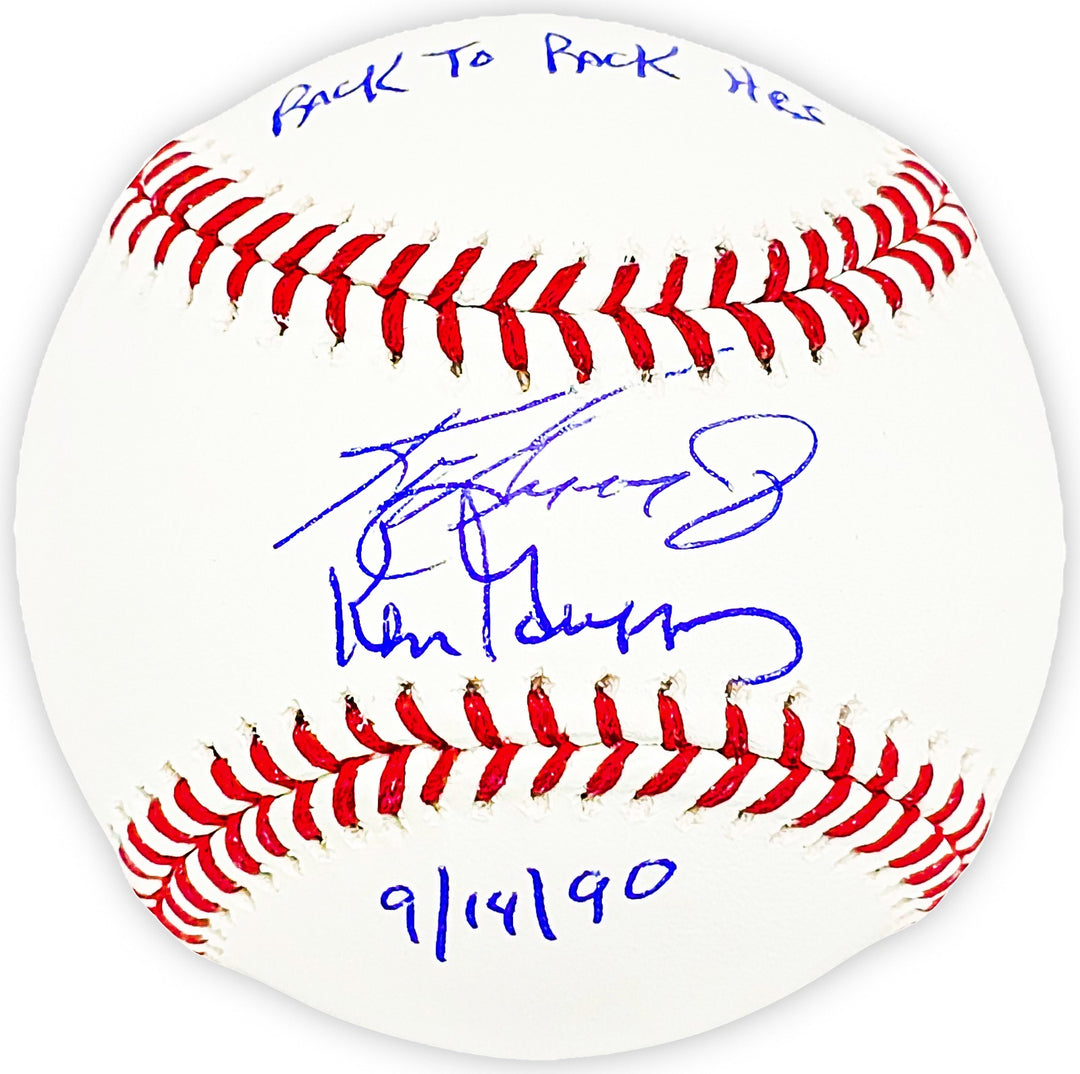 Ken Griffey Jr. & Sr. Auto MLB Baseball Mariners Back To Back HR 9/14/90 Beckett