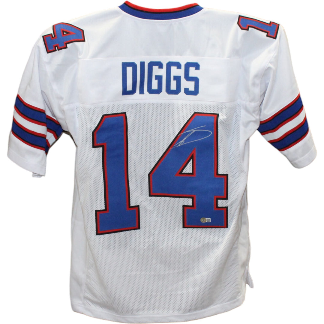 Stefon Diggs Autographed/Signed Pro Style White Jersey Beckett 43095