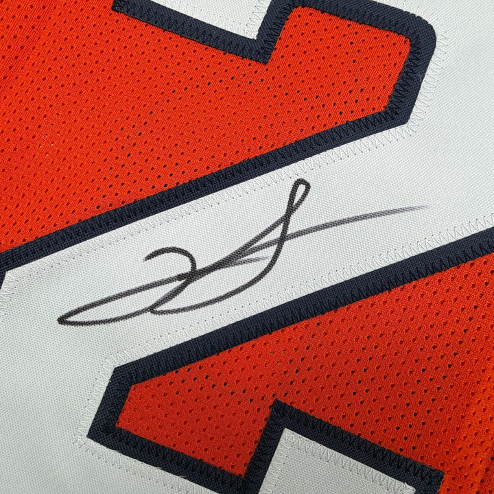 Autographed/Signed Clinton Portis Denver Current Orange Jersey JSA COA