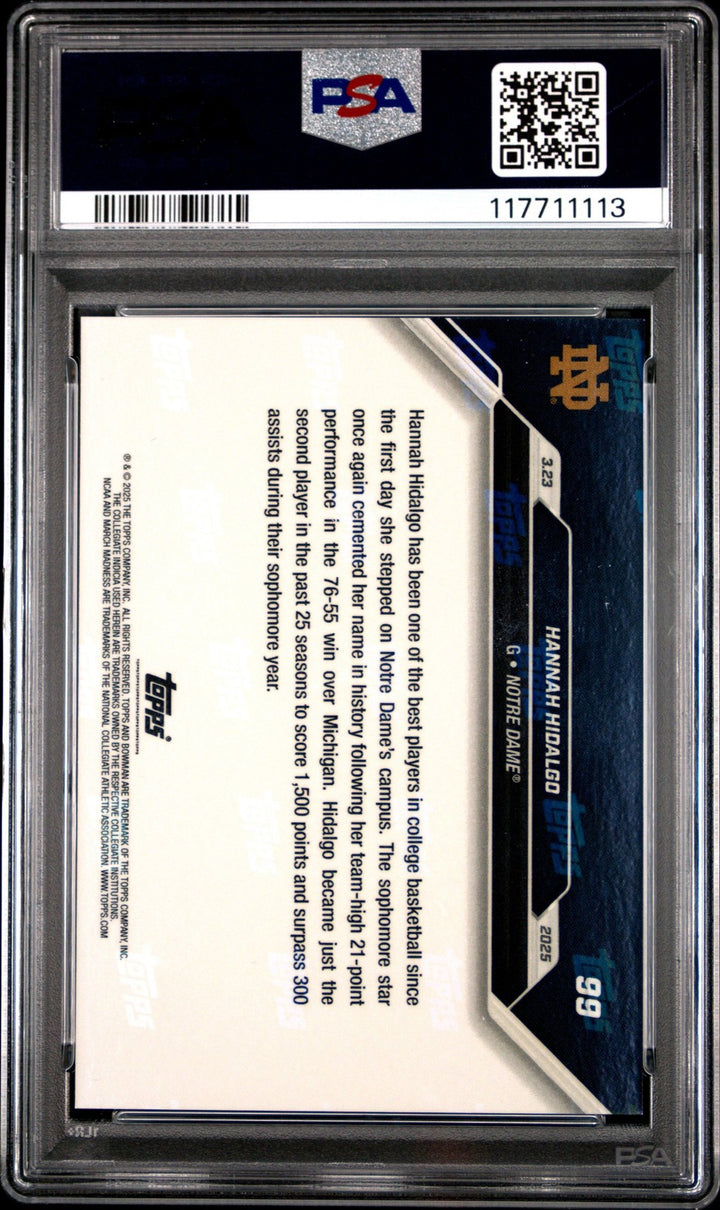 Graded 2024 Topps Bowman U Now Hannah Hidalgo #99 Rookie Card PSA 10