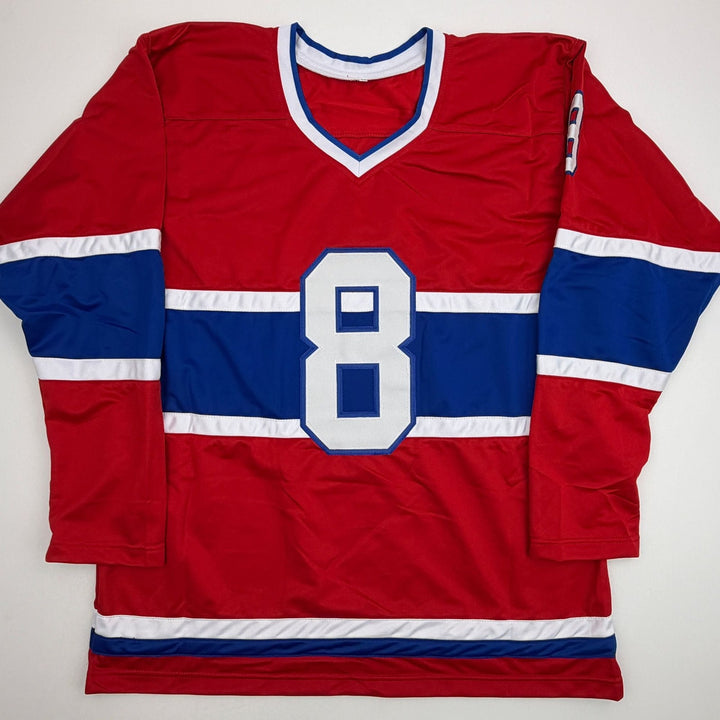 Autographed/Signed Mike Matheson Montreal Red Hockey Jersey Beckett BAS COA