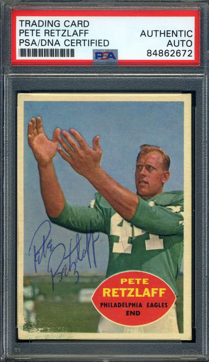 Pete Retzlaff PSA DNA Signed 1960 Topps Autograph
