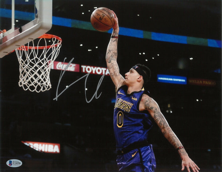 Kyle Kuzma Hand Signed 11x14 Photo BAS COA Autograph Los Angeles Lakers