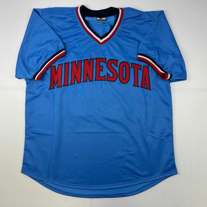 Autographed/Signed Jim Kaat Minnesota Light Blue Jersey Beckett BAS COA