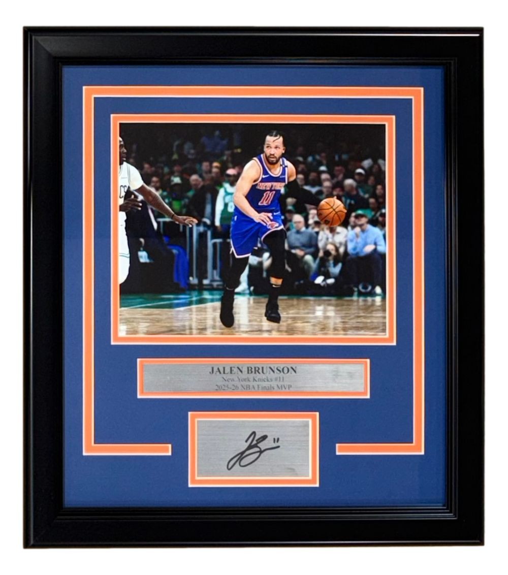 Jalen Brunson Framed New York Knicks 8x10 Photo w/ Laser Signature