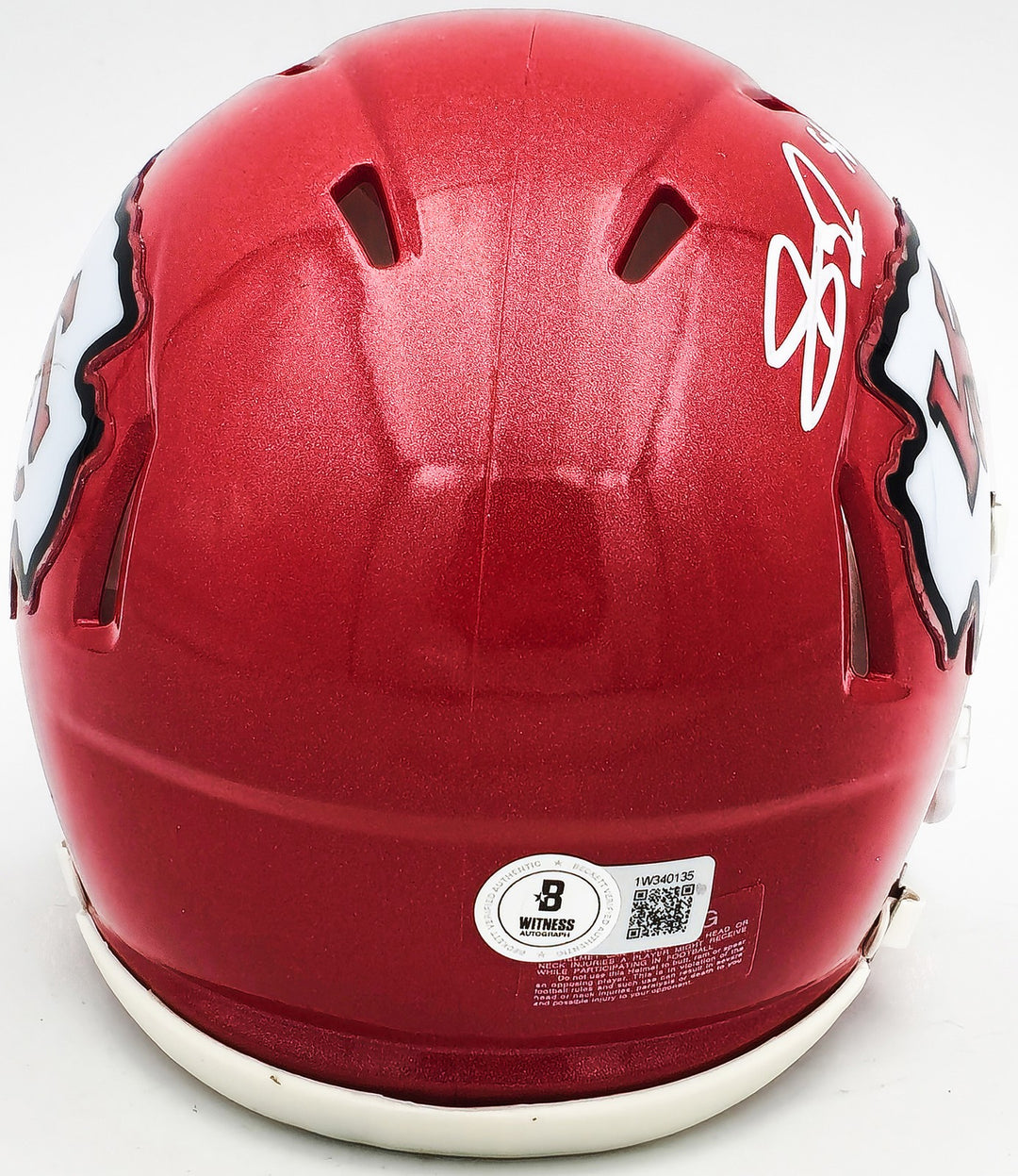 Skyy Moore Auto Chiefs Red Speed Mini Helmet "SB LVII LVIII Champs" Beckett Wit
