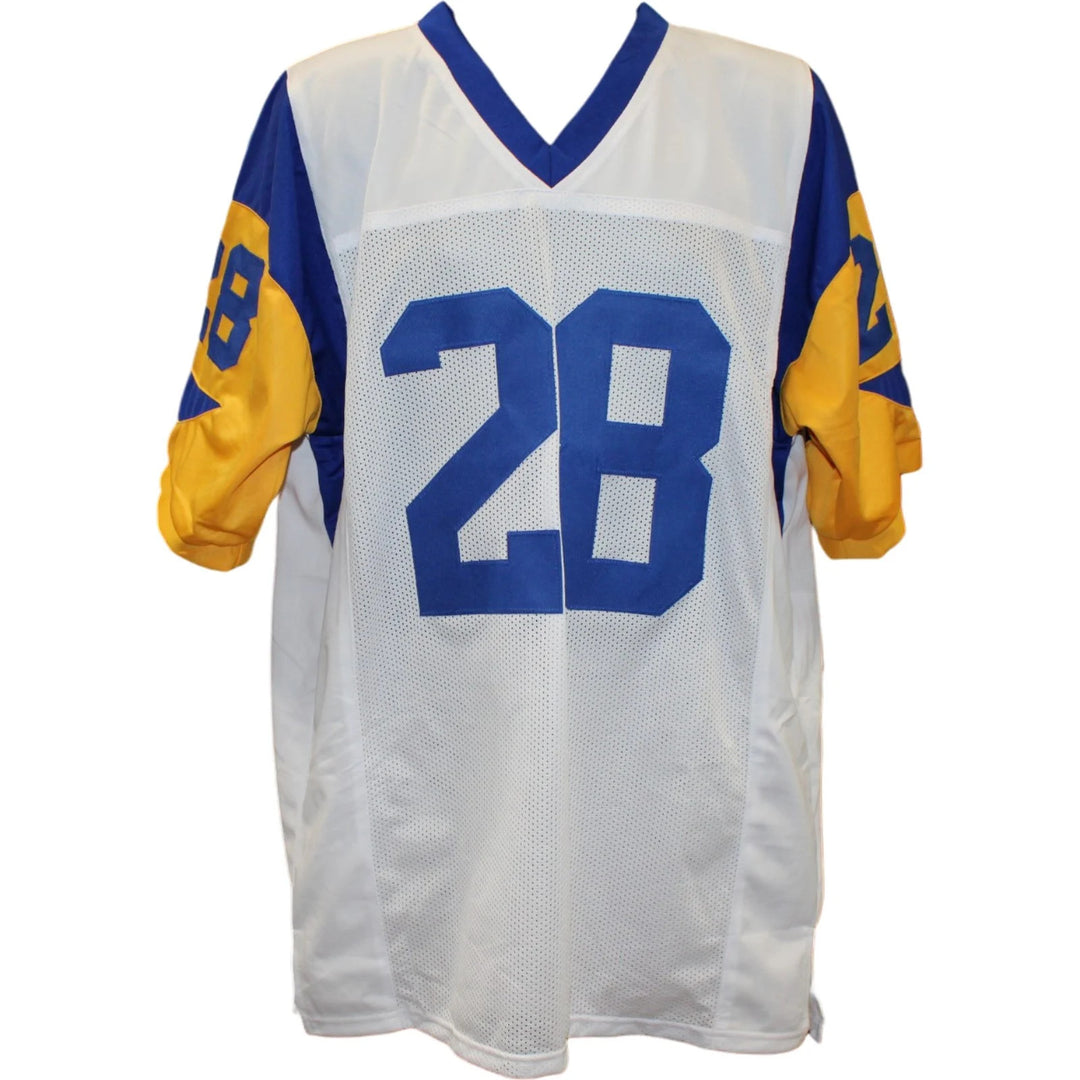 Marshall Faulk Autographed/Signed Pro Style XL Jersey TB White Beckett W 58509