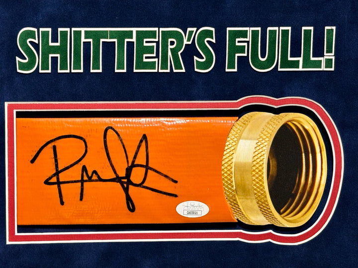 Randy Quaid Autographed Christmas Vacation Shitters Full Hose Framed JSA Photo