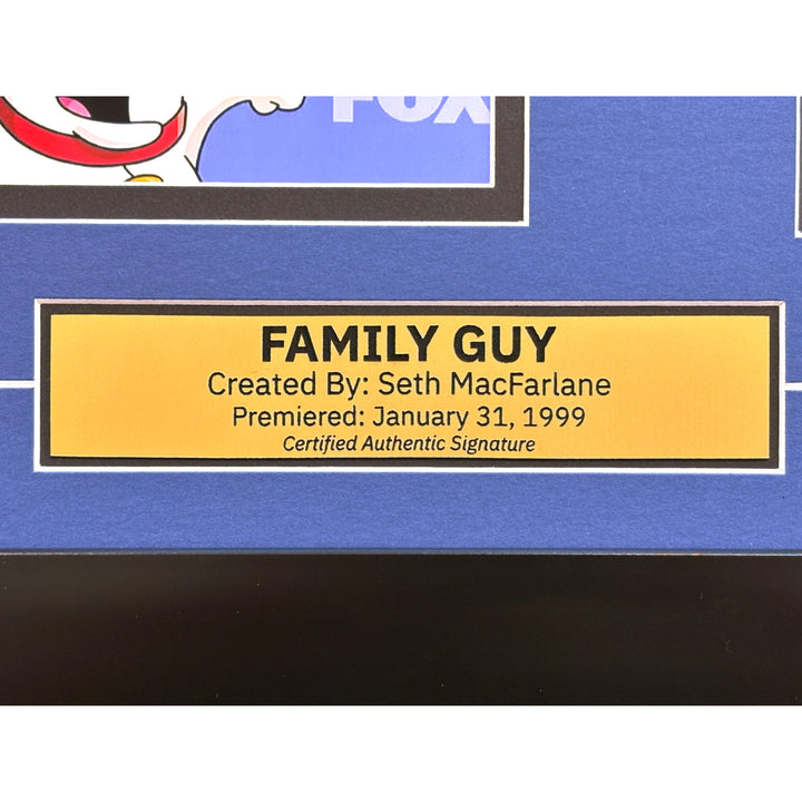Seth MacFarlane Signed Family Guy 5x5 Photo Framed Autographed JSA / COA