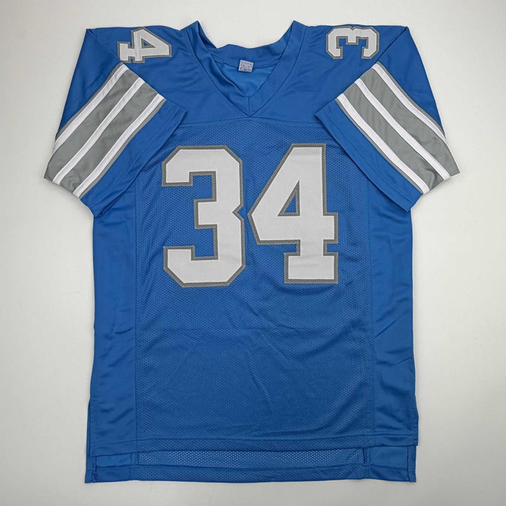 Autographed/Signed Alex Anzalone Detroit Blue Jersey Beckett BAS COA