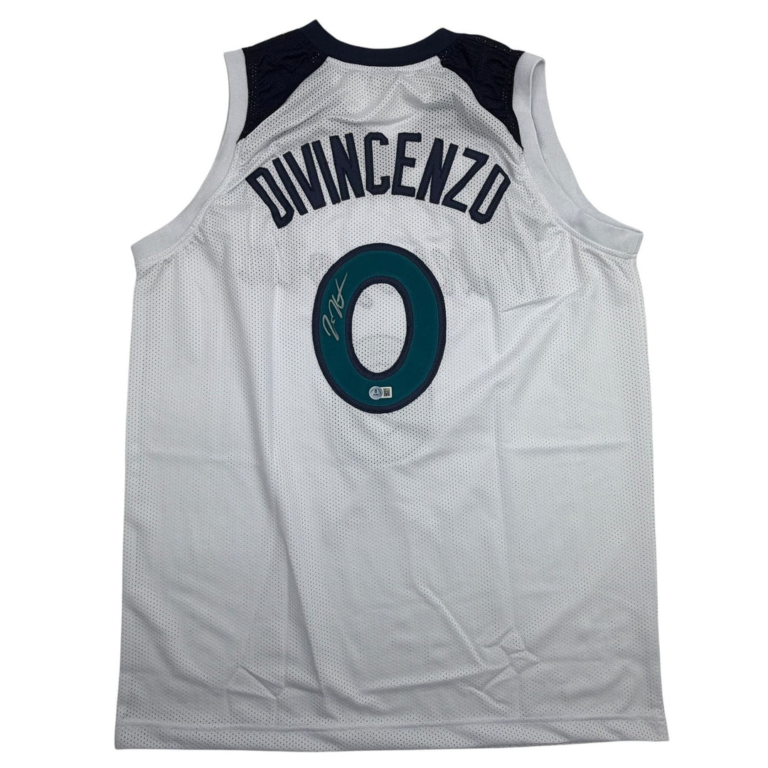 Autographed/Signed Donte Divincenzo Minnesota White Jersey Beckett BAS COA