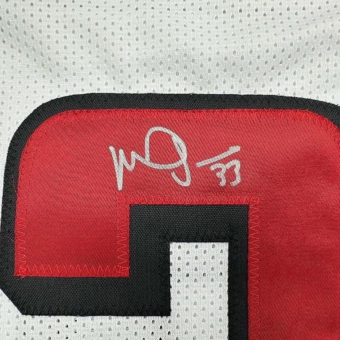 Framed Autographed/Signed Michael Turner 35x39 Atlanta White Jersey BAS COA