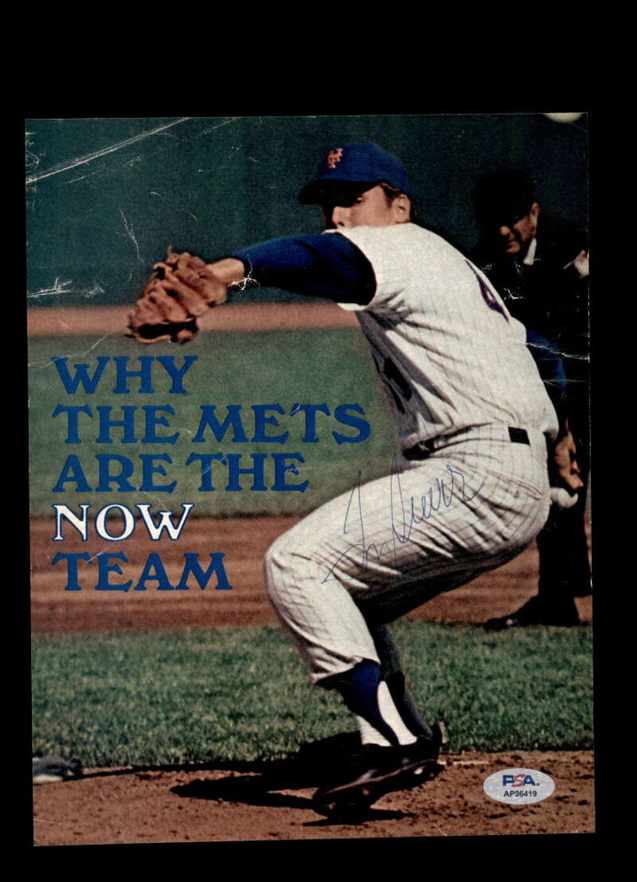 Tom Seaver PSA DNA Autograph 8x10 Photo Vintage Signed Mets