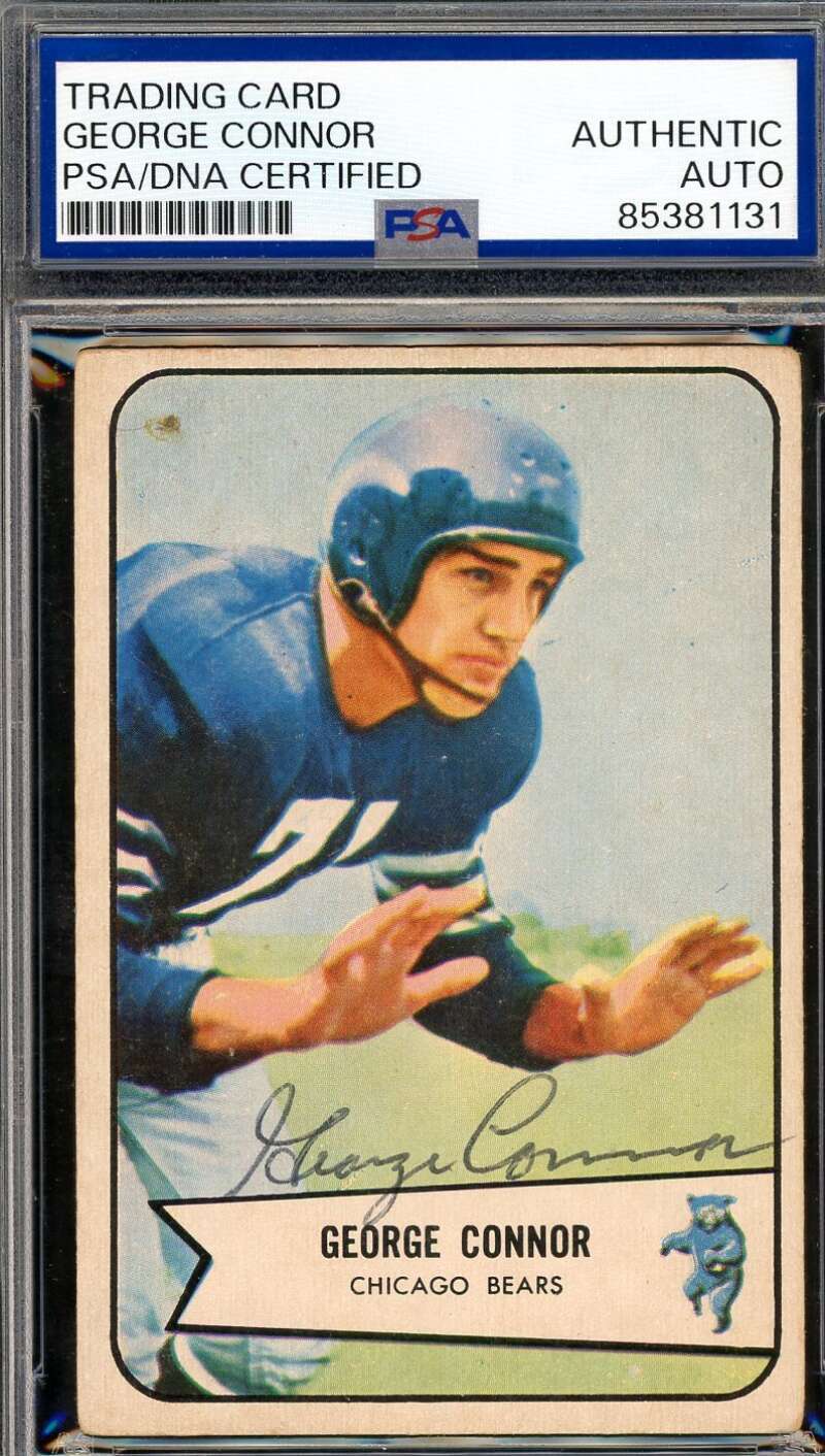 George Connor PSA DNA Vintage Signed 1954 Bowman Autograph