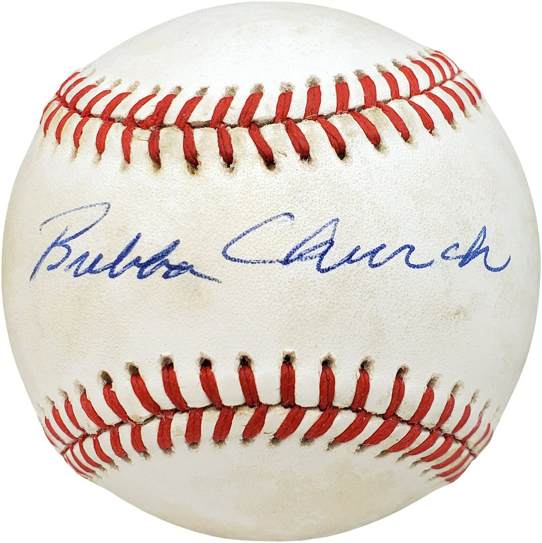 Bubba Church Signed Official NL Baseball Philadelphia Phillies, Reds Beckett