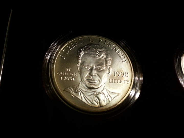 **RARE 1998 US Mint Silver Uncirculated Matte Kennedy Collector Set Box &COA