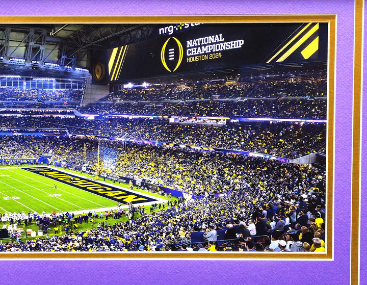 Unsigned Framed 12x36 Panoramic Photo Huskies 2024 National Championship Game