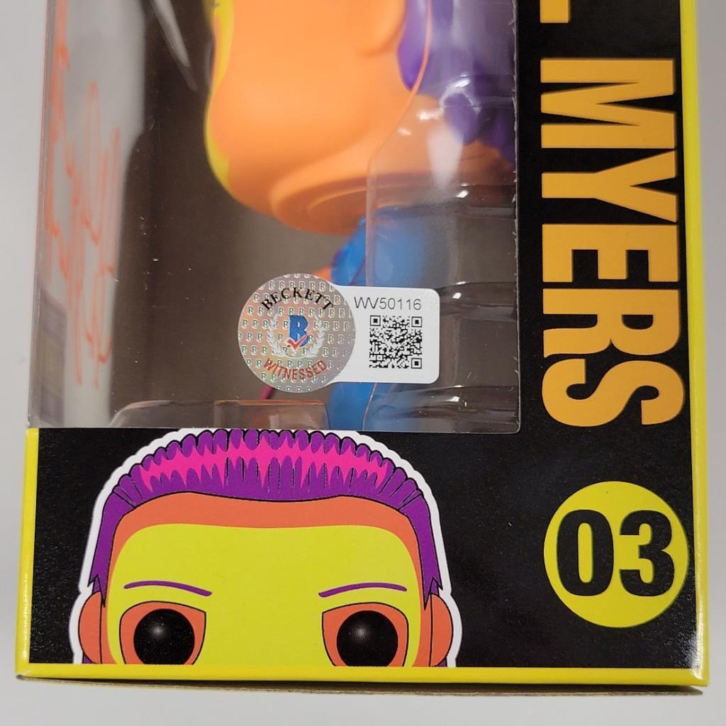 Nick Castle signed Michael Myers Black Light Funko Pop (O) ~ BAS Witness Holo