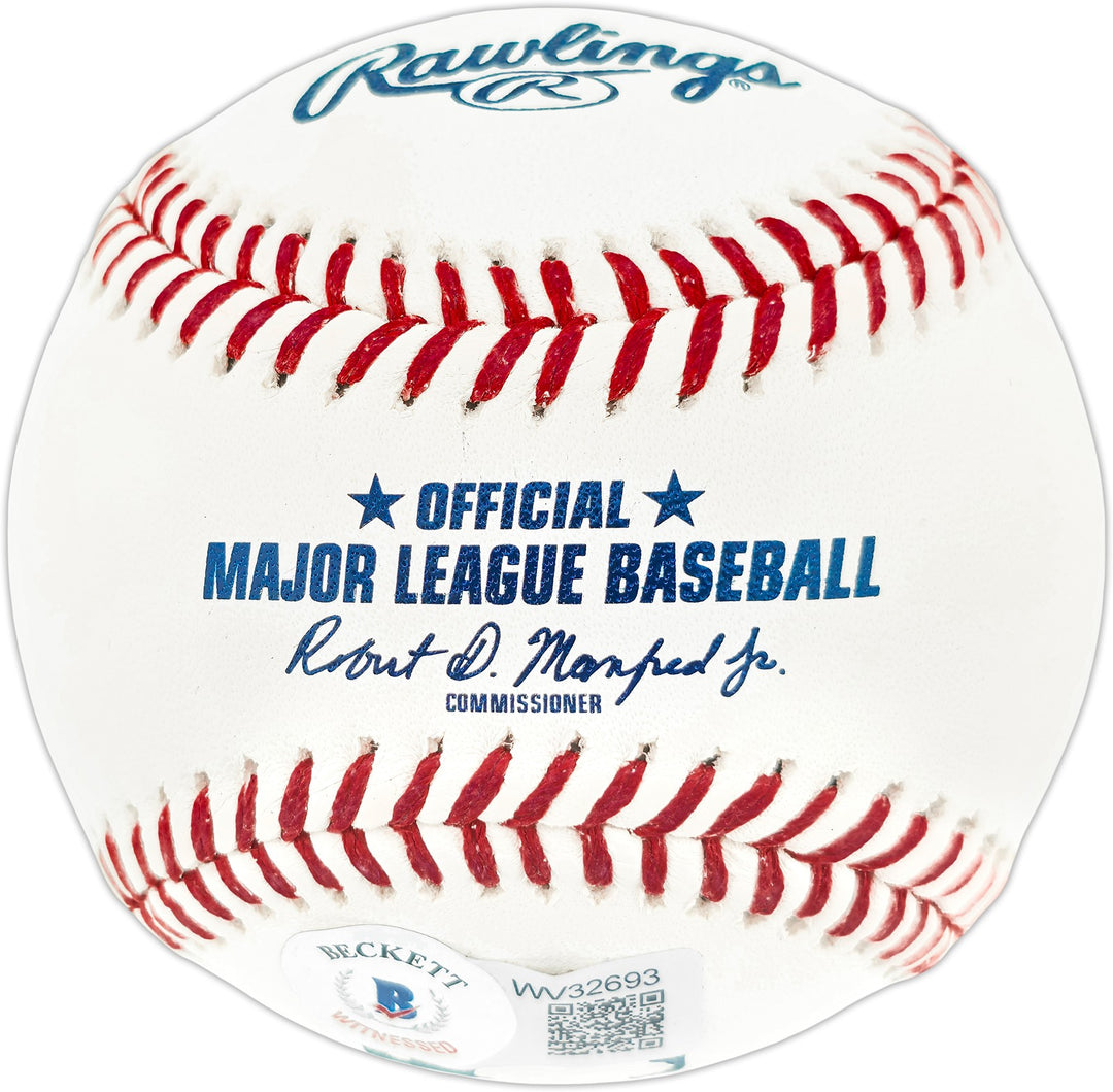 Rickey Henderson Signed MLB Baseball Athletics Beckett Witness