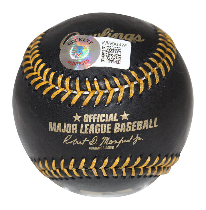 Dwight Gooden Autographed New York Mets Black Baseball Beckett 40487