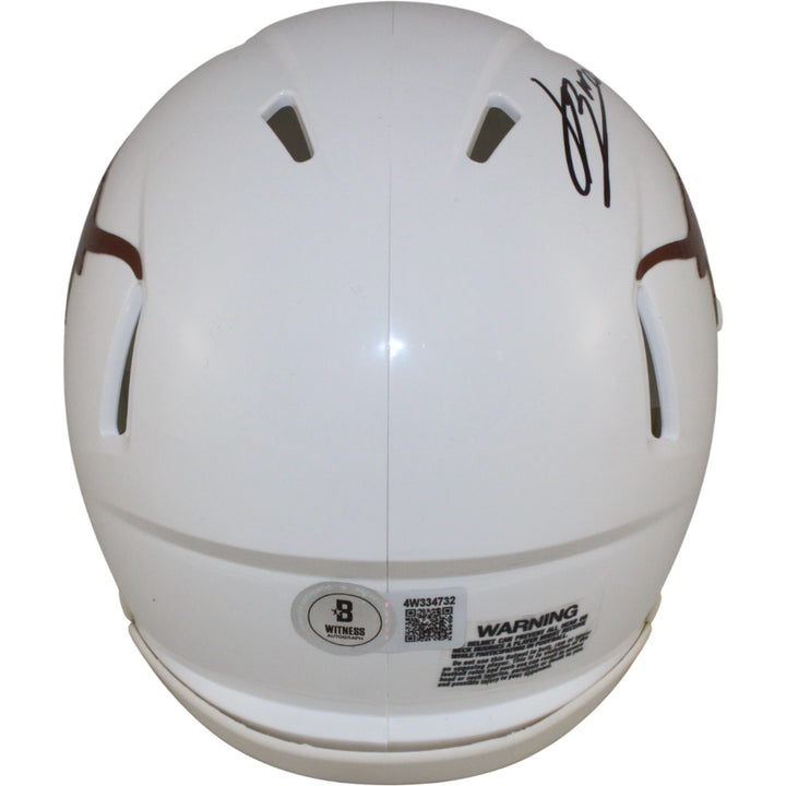 Jahdae Barron Autographed Texas Longhorns Mini Helmet Beckett Witness 54020