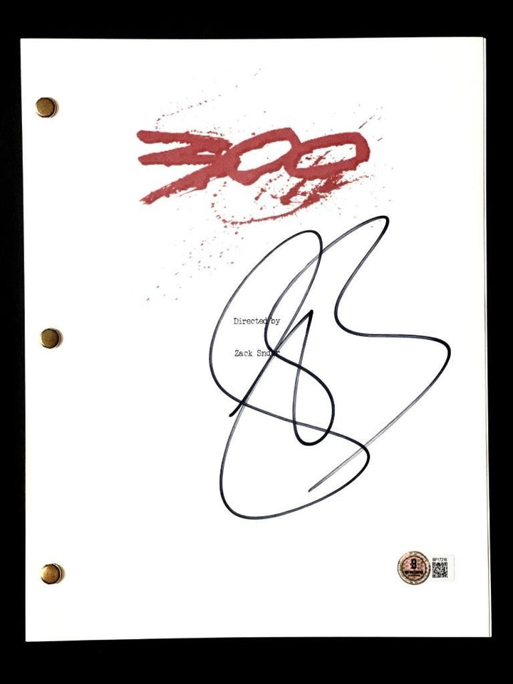 Gerard Butler signed Leonidas 300 full movie script autograph (B) ~ Beckett BAS