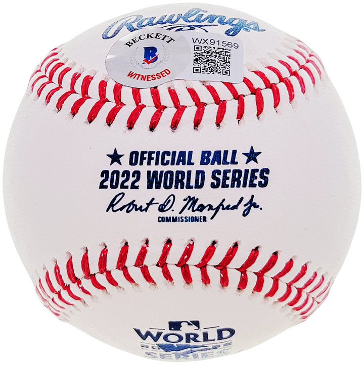 Yordan Alvarez Auto Official 2022 WS MLB Baseball Astros 2022 WS Champs Beckett