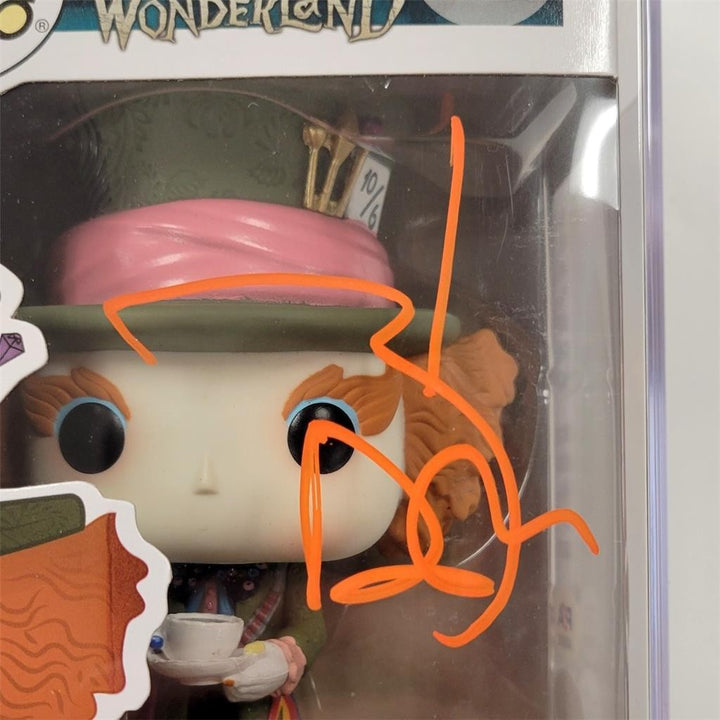 Johnny Depp signed Alice Mad Hatter Funko Pop Figure 177 autograph ~ PSA Encap