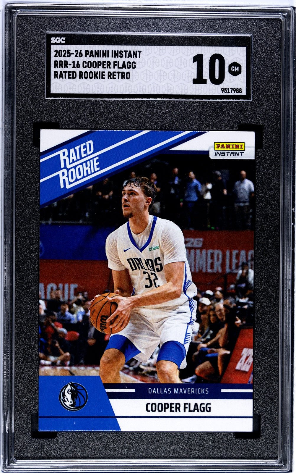 Graded 2025 Panini Instant Cooper Flagg #RRR16 Rated RC Retro Card SGC 10
